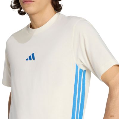 4. adidas Essentials Herren-T-Shirt mit 3 Streifen, cremefarben, KC0888
