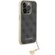 4. Guess GUHCP15LGF4GGR iPhone 15 Pro 6,1" grau/graues Hardcase 4G Charms Collection