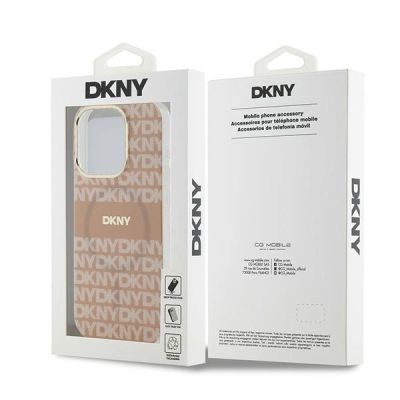 8. DKNY IML Mono & Stripe MagSafe Hülle für iPhone 15 Pro Max – Rosa
