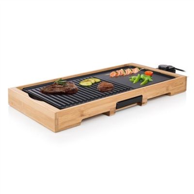13. Tristar BP-2641 Elektrischer Bambusgrill, Schwarz, 2200 W