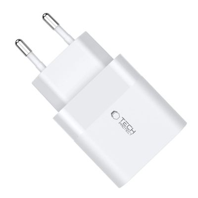 5. Tech-Protect C30W USB-C PD 30W / USB-A QC 3.0 Netzwerkladegerät – Weiß