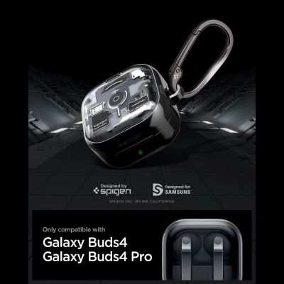 5. Spigen Ultra Hybrid Zero One Hülle für Samsung Galaxy Buds 4 / 4 Pro – Schwarz