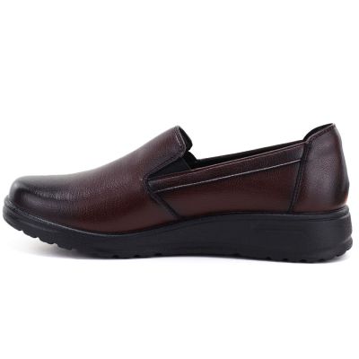 3. Damen-Keilsandalen aus Leder, bordeauxrot, Potocki JE19505