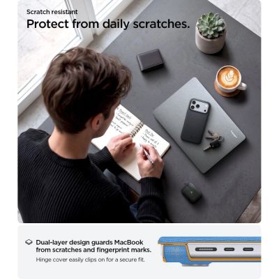 10. Spigen Urban Fit Hülle für MacBook Pro 14" 2021 / 2023 / 2024 / 2025 / 2026 - Grau