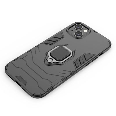 12. Ring Armor Hülle für iPhone 14 Pro Max gepanzerte Hülle magnetischer Haltering schwarz