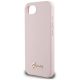 6. Guess Silikon Script Metal Logo MagSafe iPhone 16e Hülle - Rosa