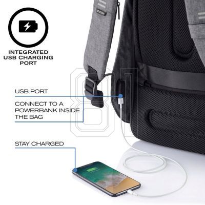 11. XD DESIGN ANTI-DIEBSTAHL-RUCKSACK BOBBY HERO KLEIN GRAU P/N: P705.702