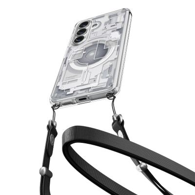 15. Spigen Ultra Hybrid Mag MagSafe Hülle für Samsung Galaxy S26+ Zero One – Transparent und Weiß