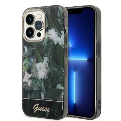 Guess GUHCP14LHGJGHA iPhone 14 Pro 6.1" grün/grüne Hardcase Jungle Collection