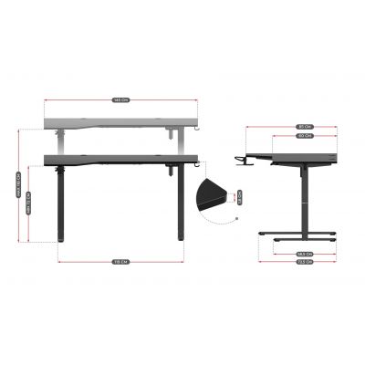 2. Huzaro Hero 9.1 Gaming-Schreibtisch