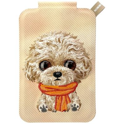 Nimmy New Big-Eye Cute Pets 2.0 Hunde-Magnetgeldbörse mit Handyhalterung – Braun