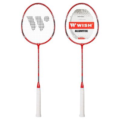 3. WISH ALUMTEC 5566 Badminton-Set: 4 Schläger + 3 Federbälle + Netz + Schnur