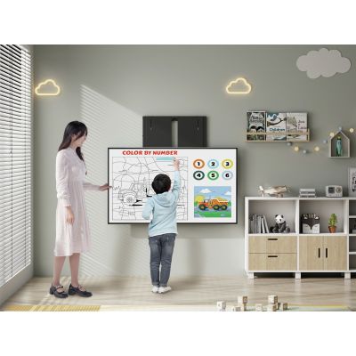 12. Zubehör – Halterung – oben/unten – für interaktive Fernseher – Kunststoff, Edelstahl, Aluminium – (55–86 Zoll) – Wandmontage