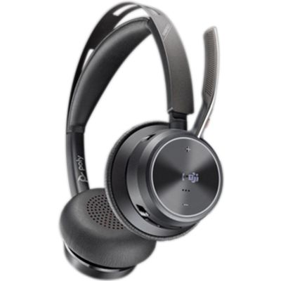 3. POLY Voyager Focus 2 Microsoft Teams-zertifiziertes USB-CC-Headset + USB-C/A-Adapter