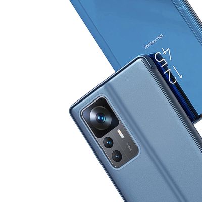 6. Clear View Case Hülle für Xiaomi 12T Pro / Xiaomi 12T Flip Cover schwarz