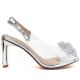 2. Transparente Sandalen mit silbernem Absatz D&A MR62-9077