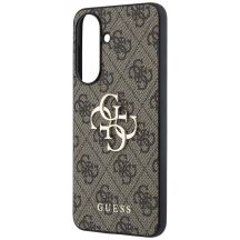 Guess Leder-Schutzhülle mit Metalllogo für Samsung Galaxy A37 5G – Braun