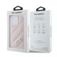 8. Karl Lagerfeld Diagonal Quilted Script Hülle für iPhone 14 Pro Max – Rosa
