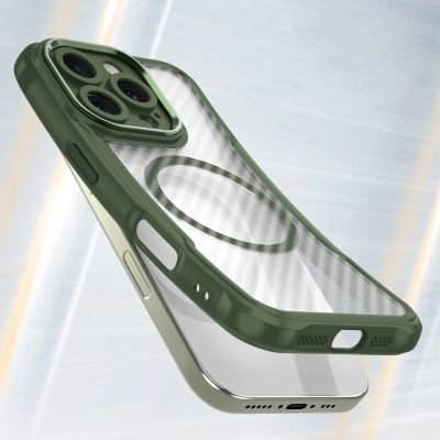 4. Leading Series MagSafe Silikonhülle für iPhone 16 Pro – grün