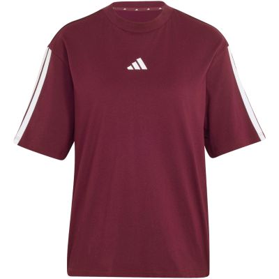 2. Damen-T-Shirt adidas Essentials 3-Stripes Boyfriend in Bordeaux KF6287