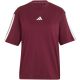 2. Damen-T-Shirt adidas Essentials 3-Stripes Boyfriend in Bordeaux KF6287