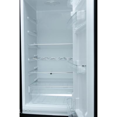 5. Ravanson LKK-250RB 250l Retro-Kühlschrank | LED-Beleuchtung | Vintage-Stil | 545 x 585 x 182 mm | Schwarz