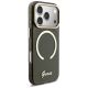 4. Guess IML Glitters Script Strap MagSafe Hülle für iPhone 17 Pro - Schwarz