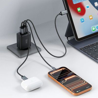 8. Tech-Protect NCA65W-GAN 3-Port 65W Wandladegerät – Schwarz