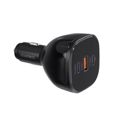 2. Choetech TC0024 Autoladegerät 160W 2x USB-C PD 3.1 1x USB-A - Schwarz