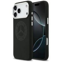 Mercedes Silikonhülle mit Vintage-Logo und MagSafe-Funktion für iPhone 17 Pro Max – Schwarz