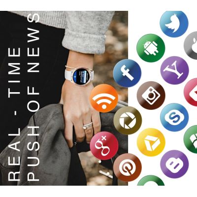 4. RUBICON RNCF14 Silber/Weiß SMARUB252 Smartwatch