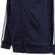 6. adidas Essentials 3-Streifen Fleece-Hoodie mit durchgehendem Reißverschluss Jr IC0600