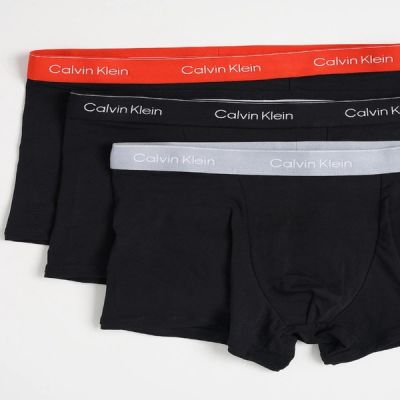 3. Calvin Klein Herren-Boxershorts Relaxed, 3er-Pack, modisch, aus Baumwolle, schwarz und mehrfarbig