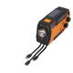 22. Extralink Solar-Notfallradio mit Kurbeldynamo-Powerbank (4000 mAh) und SOS-Taschenlampe SR-4000, tragbar, analog, Schwarz/Orange