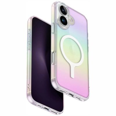 Uniq Iridescia Magclick Ladehülle für iPhone 16 - Mehrfarbig
