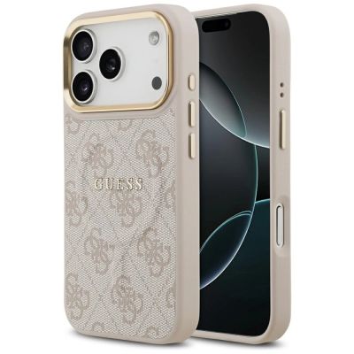 Guess 4G PU Classic Logo MagSafe Case für iPhone 17 Pro - Pink