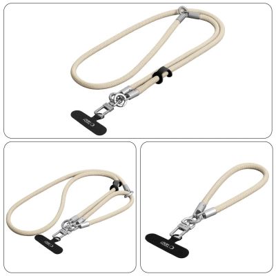 4. Tech-Protect C10S Crossbody-Handytasche (114 cm) + Handschlaufe (31 cm) – Beige Titan