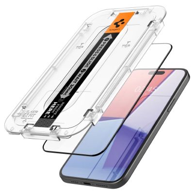 3. Spigen Glas.tR EZ Fit FC gehärtetes Glas für iPhone 15 Plus – Schwarz