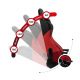 17. Huzaro Force 6.2 Gaming-Stuhl aus rotem Netzgewebe