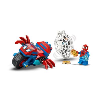 4. LEGO Marvel Spiderman 11206 Spidey auf einem Motorrad gegen Rhino