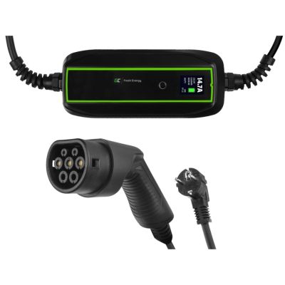 11. Green Cell Mobiles Ladegerät 3,6 kW Schuko – Typ 2, 6,5 m
