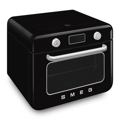 6. Smeg COF01BLEU Kleine schwarze Dampfgarerknöpfe, Drehknopf