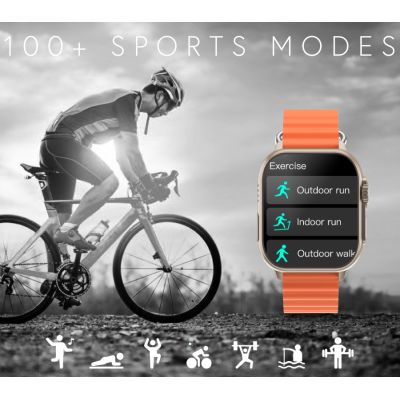5. Herren-Smartwatch RUBICON RNCF17 Titan/Orange SMARUB269