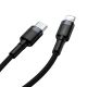 5. Baseus CATLKLF-G1 Lightning – USB-C PD QC-Kabel 18 W 480 Mbit/s 1 m – Schwarz und Grau