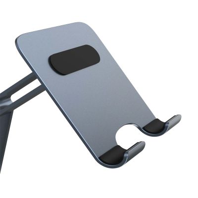 5. Baseus BS-HP006A Drehbarer, faltbarer Tablet-Ständer aus Aluminium – Grau