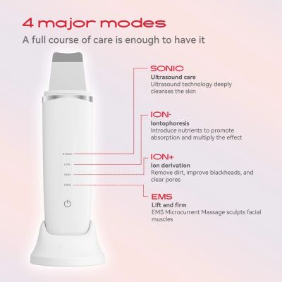 4. MAXGROOM M-169 Ultraschall-Kavitationspeelinggerät mit LED-Lichttherapie – weiß