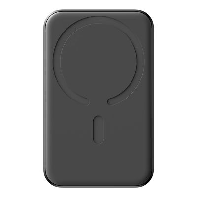 3. Powerbank Joyroom JR-W020 Mini 5000 mAh USB-A USB-C induktiv 20 W – schwarz + USB-C/USB-C-Kabel