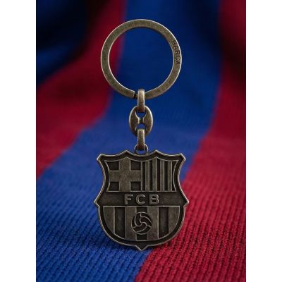 2. Original lizenzierter FC Barcelona Emblem-Schlüsselanhänger im Retro-Stil B7603