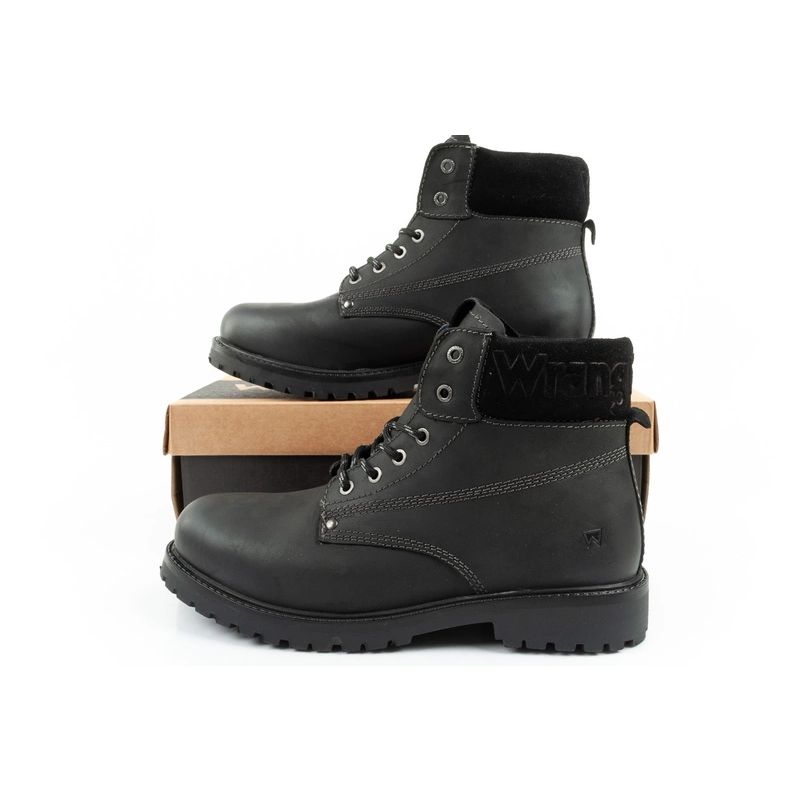 10. Wrangler Arch Herrenschuhe Chelsea Boots elegante Stiefeletten Naturleder Schwarz