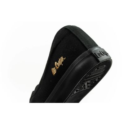 7. Lee Cooper Damenschuhe, sportliche schwarze Slip-On-Ballerinas